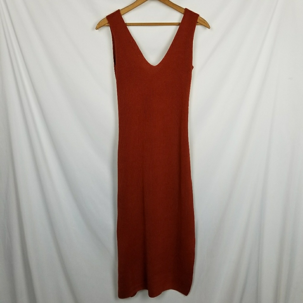 ZARA knit Ribbed sweater dress - Picture 3 of 6